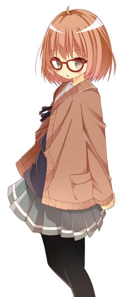 q版动漫女生图片眼镜