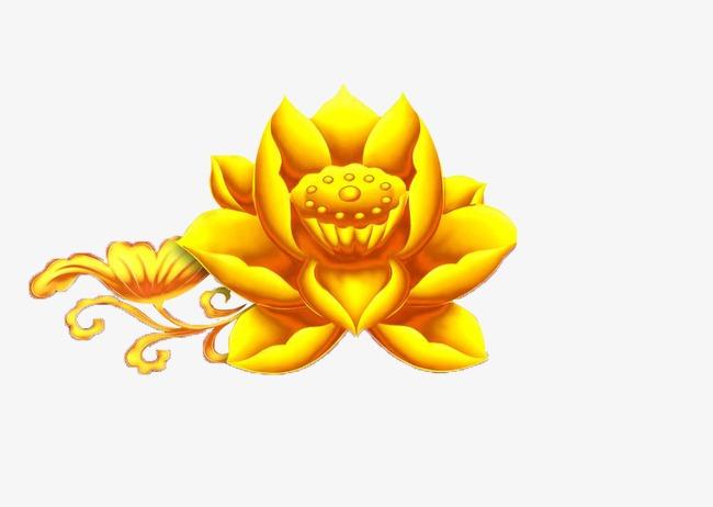 金色莲花银色花边中秋节