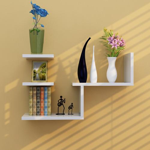 热销挂墙装饰 置物架_墙上置物架卧室隔板搁板书架收纳挂墙壁挂客厅