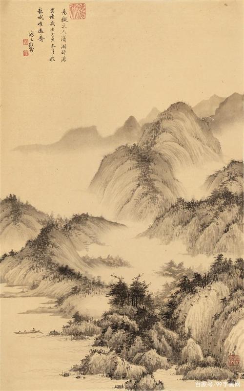 吴显刚山水画入宋元取真理,师古而出今,凝重恬静,意境古雅