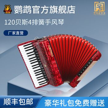 鹦鹉牌 yw9968 手风琴41键120bs四排簧成人考级专业演奏乐器厂家直接