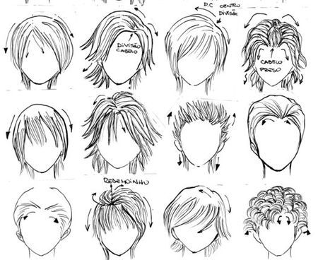 漫画男生短发的各种画法