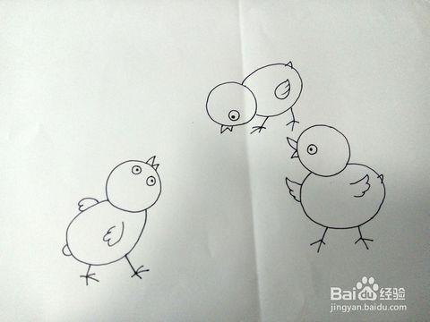 小鸡的脚丫简笔画