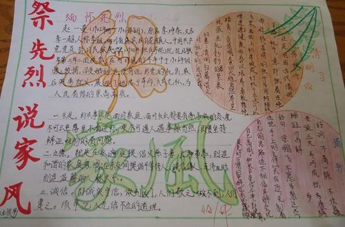 清明,祭祖先_清明节手抄报