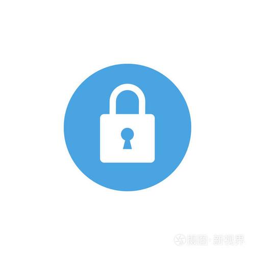 "锁定" 图标.挂锁标志.解锁.向量例证.扁平设计