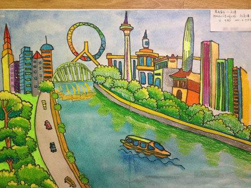 美术画家乡风景图片_小学生美术画家乡风景图片下载