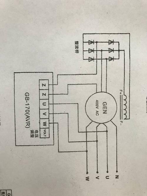 船用有刷发电机调压板接线图,请帮忙解释下具体怎么接
