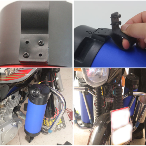 车载改装收音机无线蓝牙防水音响摩托电动车低音炮迷你双圆筒12v