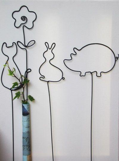 铁丝的艺术作品 铁丝手工制作图片╭★肉丁网