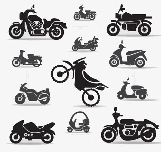 摩托车 摩托车素材 哈雷  摩托车矢量剪影