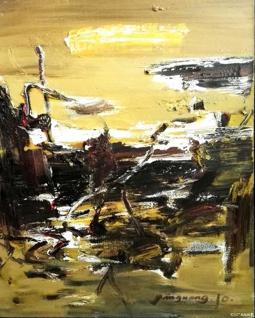 鹤梦乡园赤子心解读著名诗意画家贾新光的故园系列画作