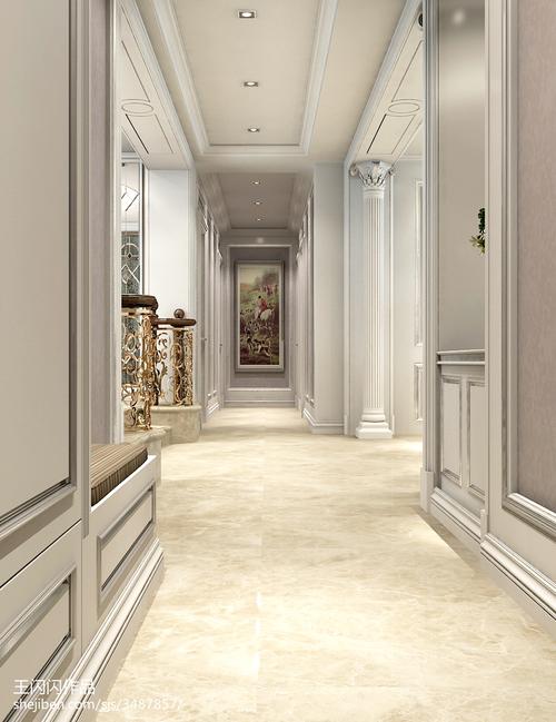 简欧过道吊顶设计效果图