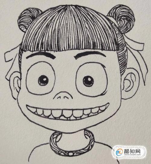 魔童哪吒简笔画先画眼教程