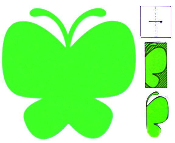 简单的剪纸艺术图样 对称蝴蝶剪纸图案