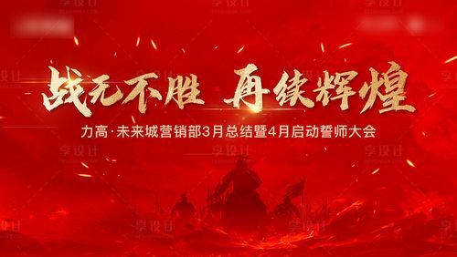 地产誓师大会活动背景板