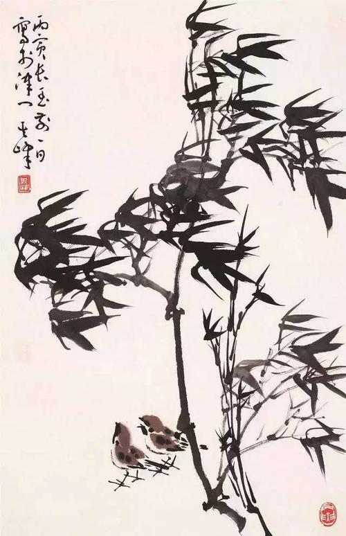 孙其峰图文示范墨竹画法及画竹子的步骤,拿去点赞,收藏!