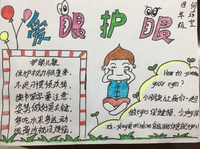 【妙笔绘蓝图,点墨助健康】|赵村小学预防近视手抄报集锦