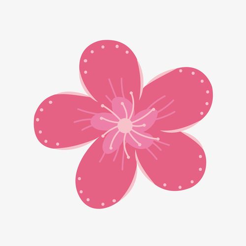 关键词 : 红色桃花,背景装饰,卡通鲜花,花卉,矢量图,植物