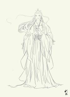 古风美男子衣服简笔画