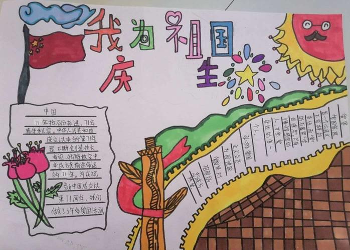 上集中学"我为祖国庆生"手抄报比赛