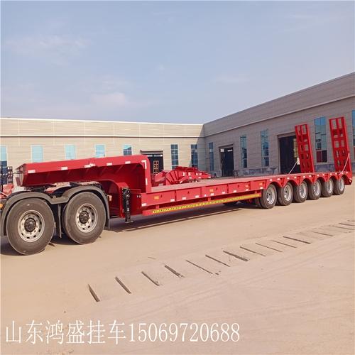 百色四线八轴拖板半挂车价格