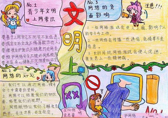 通过举办手抄报比赛的方式对网络安全知识进行宣传.
