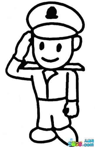 警察简笔画人物_卡通警察怎么画