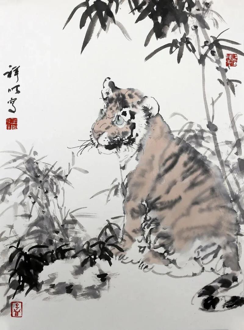慷慨啸歌孟祥顺画虎艺术展在中国美术馆开幕
