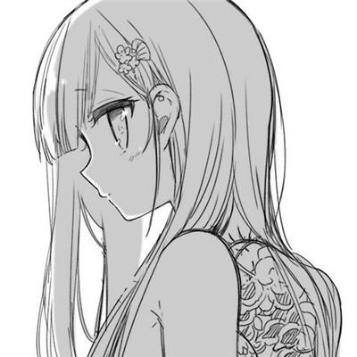 微信素描卡通头像女生唯美图片素材