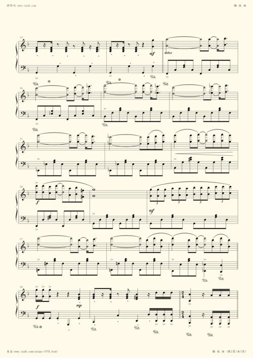 钢琴谱:触技曲