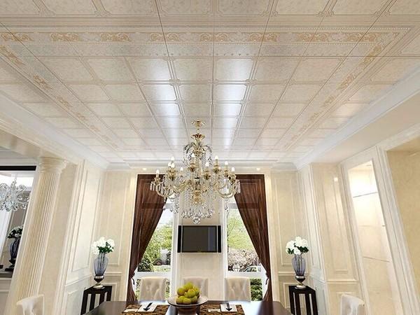 集成吊顶铝扣板铝天花300*300批发金色麦田