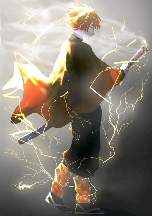 鬼灭之刃我妻善逸帅图抱走记得点赞噢可以的话小声求个3连