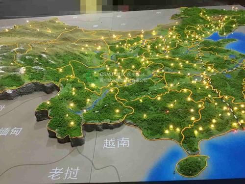 中国地图网点分布沙盘模型