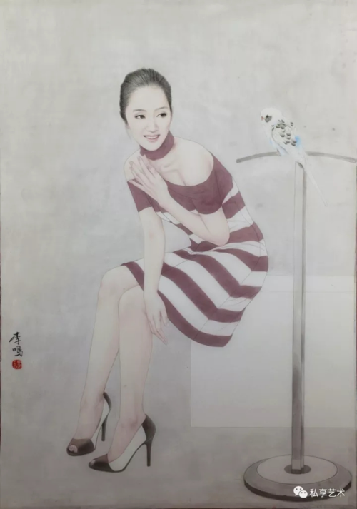 李鸣和他的工笔人物画丨私享