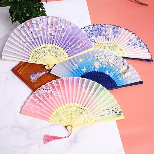 扇子折扇中国国风女式学生古风流苏夏季随身携带扇子
