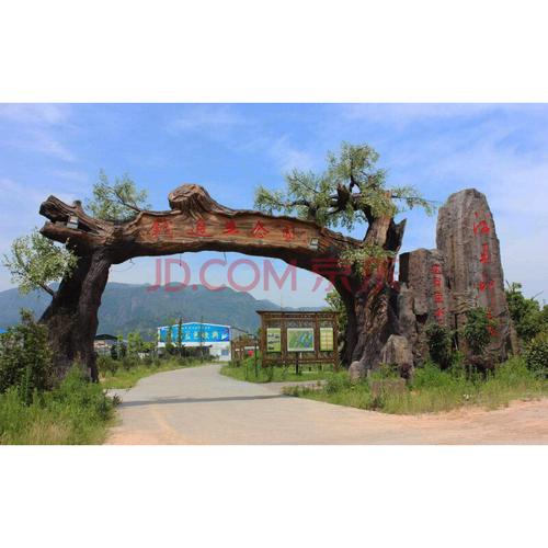 逸水缘 水泥直塑农庄大门 度假村生态园塑树门头大型游乐场景区门头