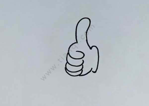 大拇指怎么画简单怎样画大拇指棒