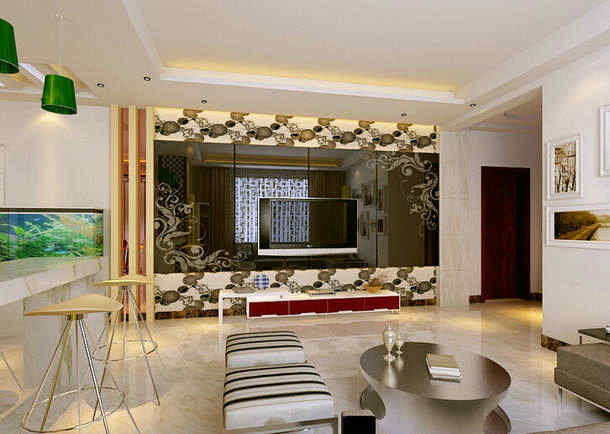客厅电视墙用茶镜还是烤漆玻璃好些 4款客厅烤漆玻璃电视背景墙设计图