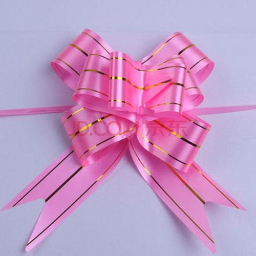 【喜i庆】新品大号三条金边拉花彩带抽花蝴蝶结礼品包装锻带手拉花