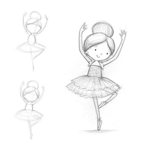 人物简笔画图片漂亮的花精灵小女孩简笔画