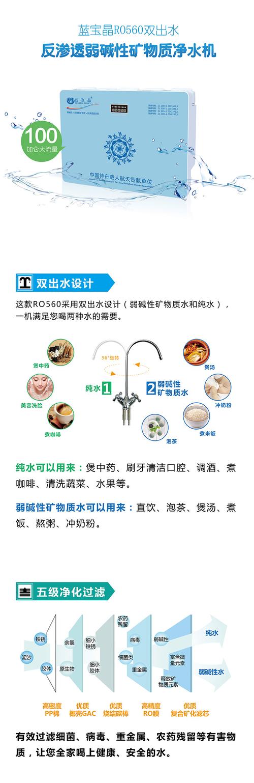 蓝宝晶净水机ro560荣耀登场