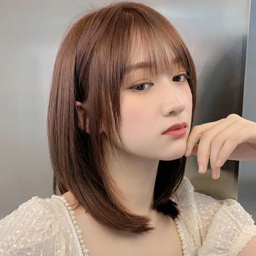 假发女中长发自然全头套网红空气刘海锁骨发长直发内扣短发假发套