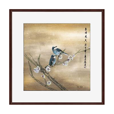 32-63国画字画花鸟画工笔斗方小品客厅装饰画高仿真画芯批发