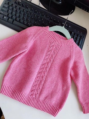 温暖又漂亮,小宝宝斜肩打底毛衣,附图解和详细编织过程