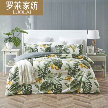 罗莱家纺 时尚简约全棉四件套雨林憧憬 床上用品 200*230cm