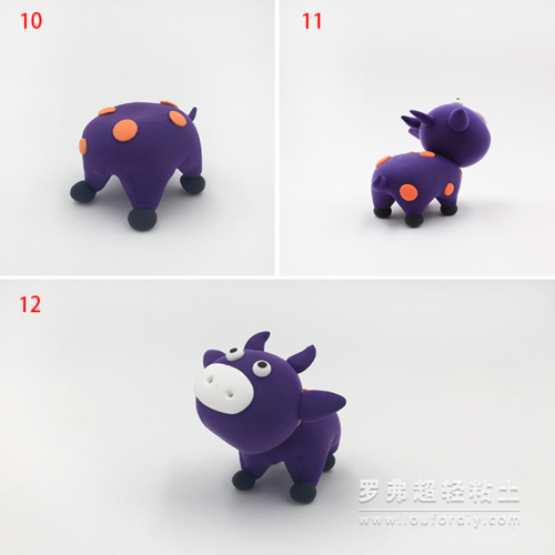 罗弗超轻粘土十二生肖牛制作图解教程