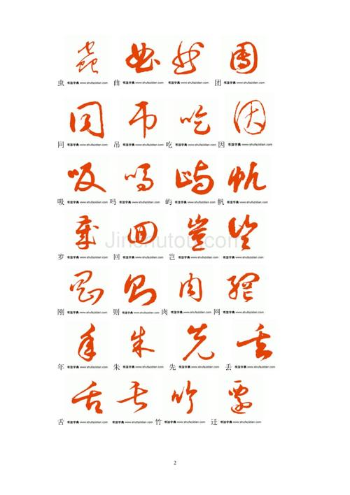 常用汉字3500字草书字帖