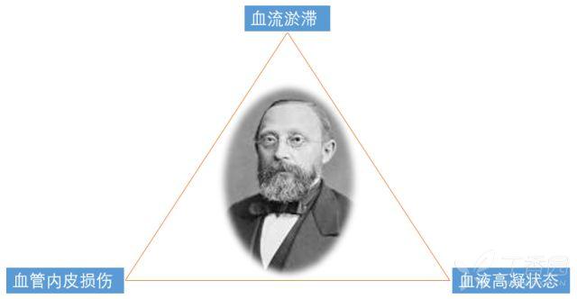 凡可导致血流淤滞,血管内皮损伤和血液高凝状态的因素(virchow 三