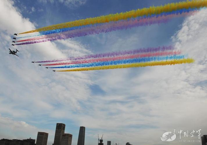 阅兵空中梯队炫美大片:战机拉绚丽彩烟