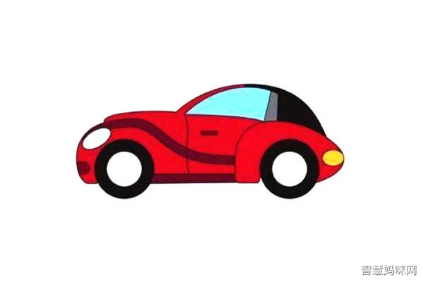 跑车简笔画画法步骤